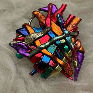 Brooch Modern Art Foil Pin